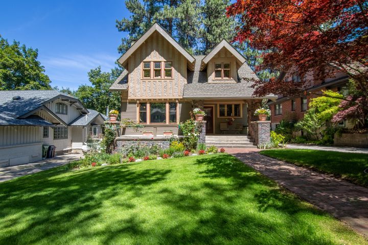 Craftsman home exterior photographed for a real estate listing