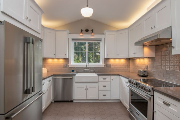 Bright residential kitchen photographed for an MLS listing
